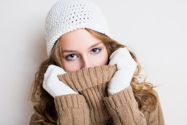 Beautiful winter fashion girl. - Foto, Imagem