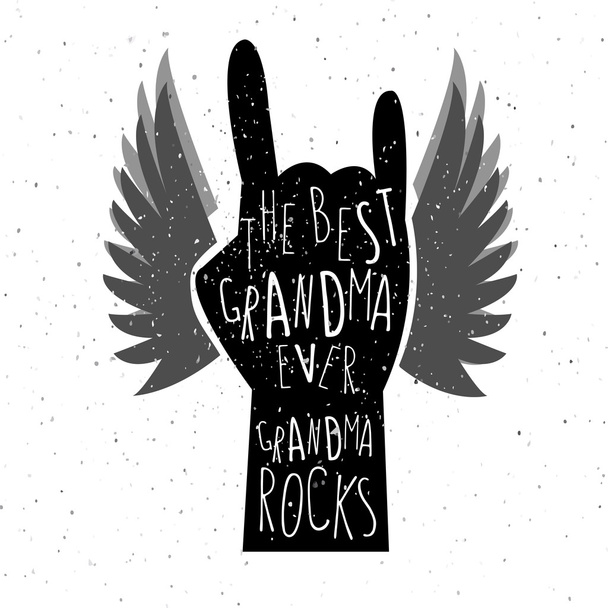 Рука намальована плакат дня бабусі і дідуся
. - Вектор, зображення