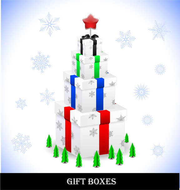 Hermosas cajas de regalo
 - Vector, imagen