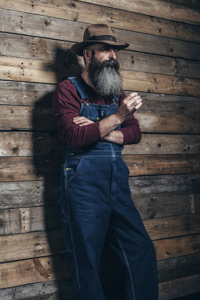 Vintage trabajador hombre con barba
 - Foto, imagen