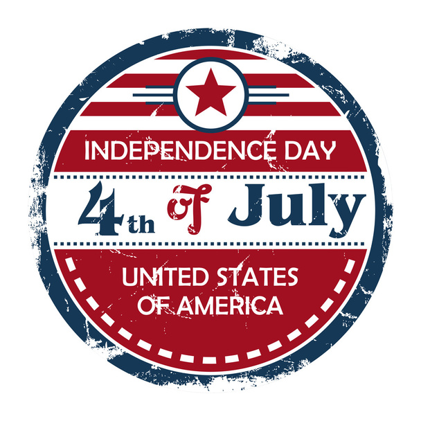 4th of July rebbon ,happy Independence Day - Vector, imagen
