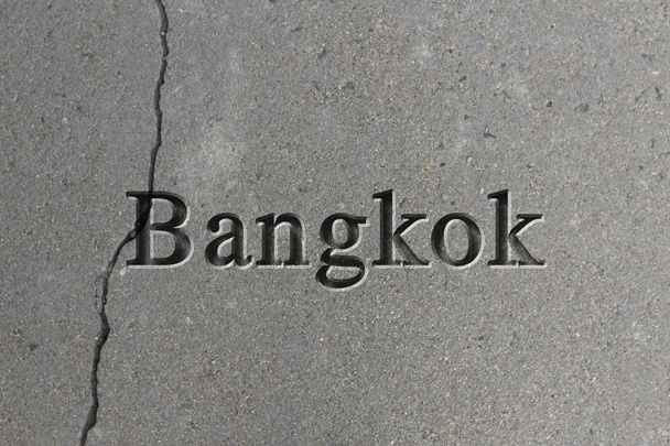 eingravierte Stadt Bangkok - Foto, Bild