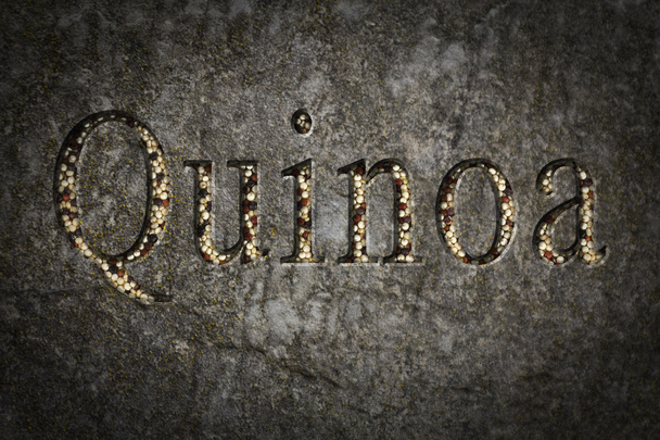 Quinoa tekst graveren - Foto, afbeelding