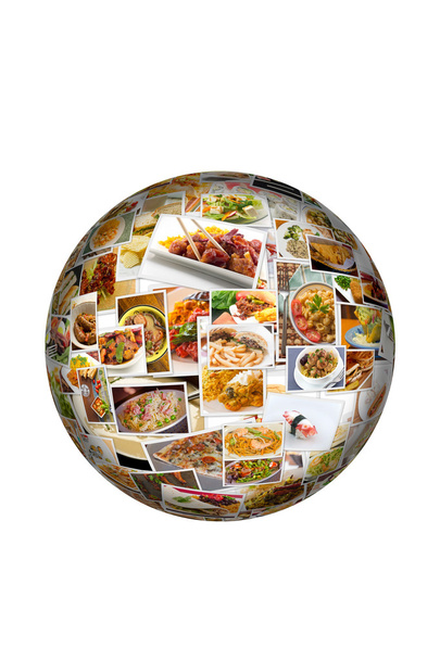 Weltküche Collage Globus - Foto, Bild