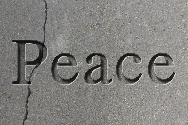 Gegraveerde Word vrede - Foto, afbeelding