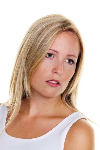 Blond woman with freckles - Фото, зображення