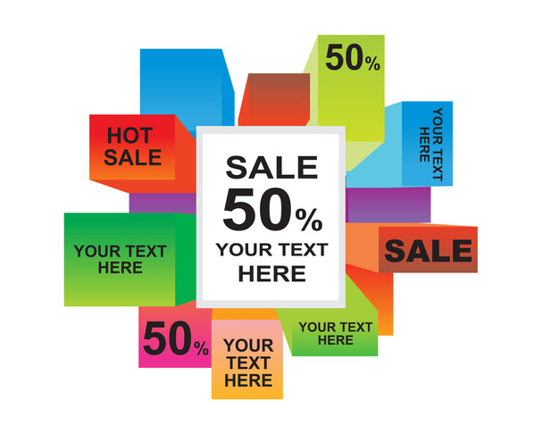 Sale 50 % off  vector - Vector, Image