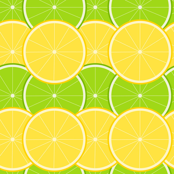 Lemon and Lime Seamless Pattern.  - Vector, afbeelding