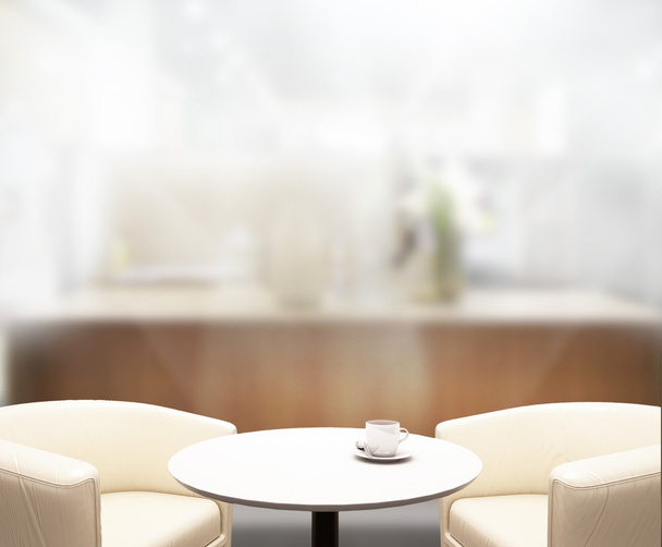 Table Top And Blur Interior Background - Foto, afbeelding