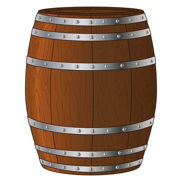 木製の樽のベクトル - ベクター画像