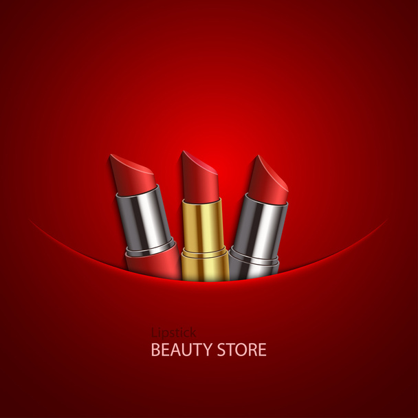 Vector modern lipstick set. - Vector, Image