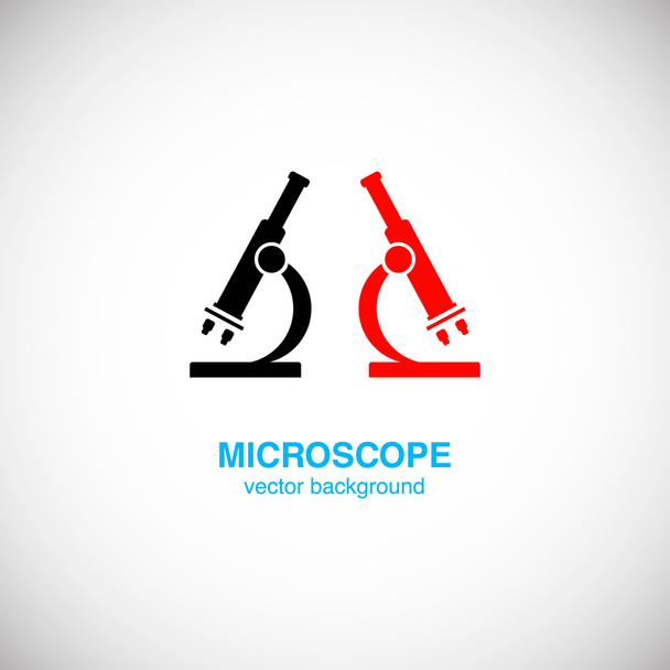 illustratie met rode en zwarte Microscoop - Vector, afbeelding