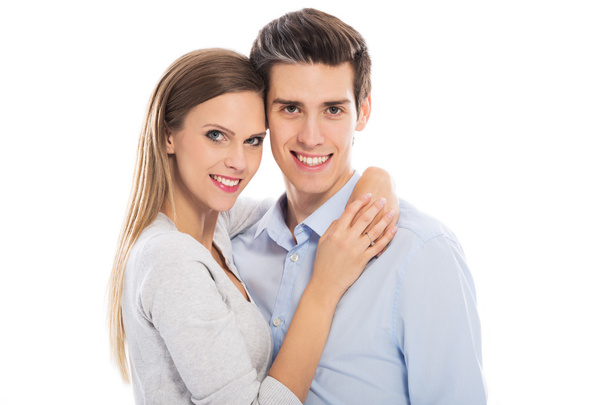 Young couple smiling - Foto, afbeelding