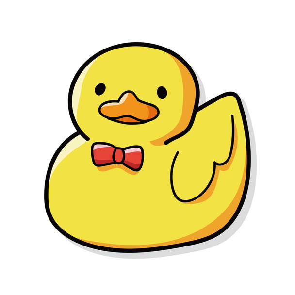 toy duck doodle - Διάνυσμα, εικόνα