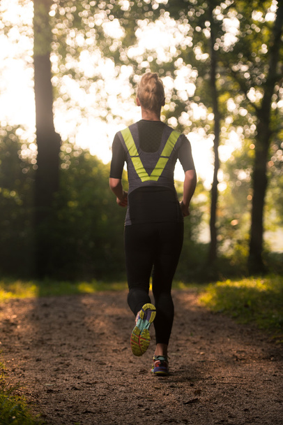 Healthy Fitness Woman Jogging Outdoors - Foto, Imagen