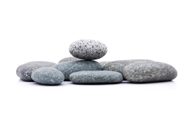 Zen en Spa steen op witte achtergrond - Foto, afbeelding