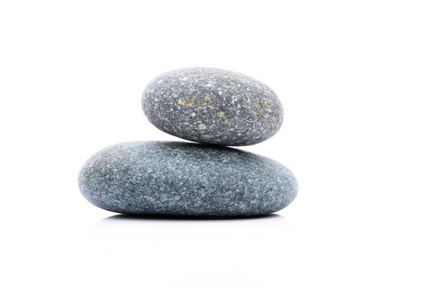 Zen és a Spa kő fölött fehér háttér - Fotó, kép