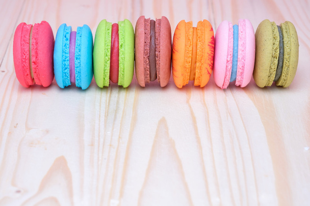 Sweet and colourful french macaroons - Фото, зображення