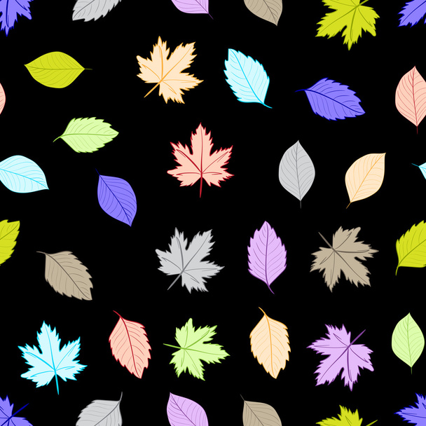 Άνευ ραφής χρώματος φύλλα - Διάνυσμα, εικόνα