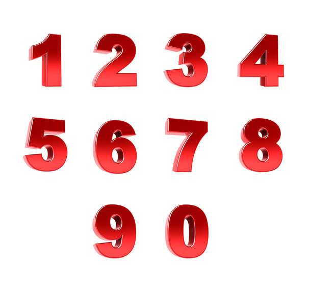 Number from 0 to 9 - Zdjęcie, obraz