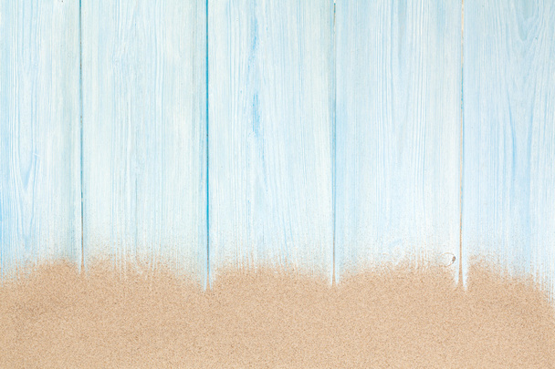 Morze piasek na podłogi drewniane - Zdjęcie, obraz
