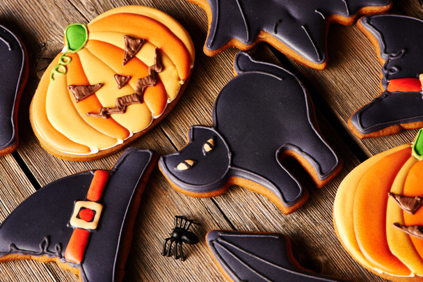 Halloween peperkoek cookies - Foto, afbeelding
