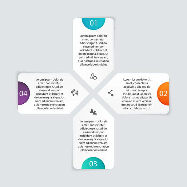 infographics for business presentations - Wektor, obraz