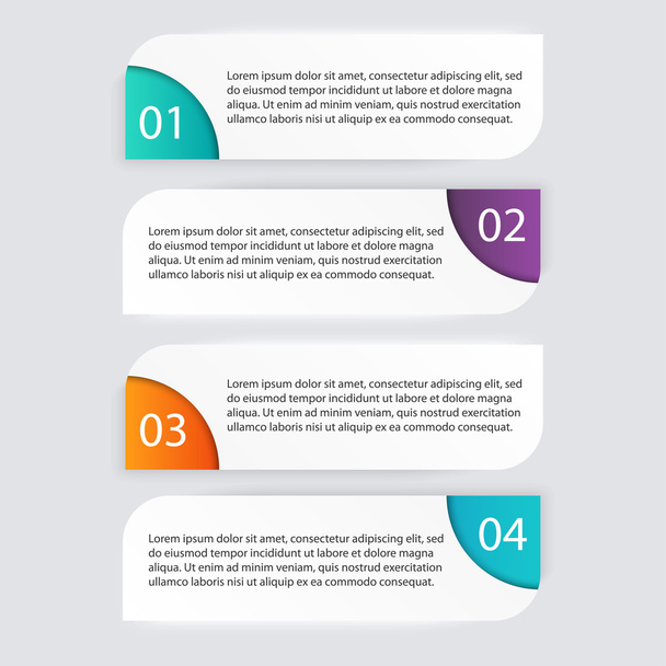 colorful infographics for business presentations - Vektor, kép