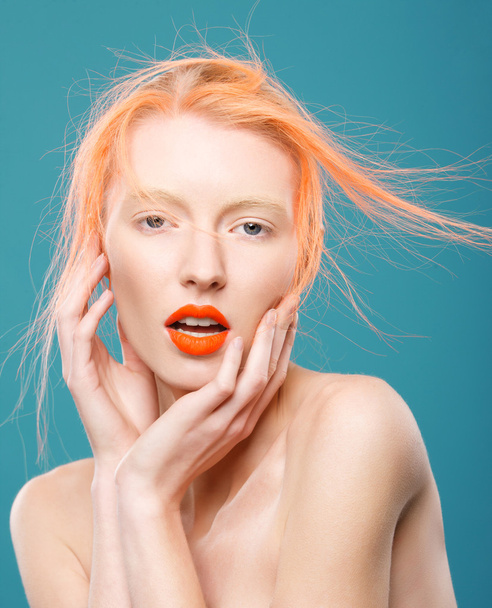 Beautiful redhaired woman - Valokuva, kuva