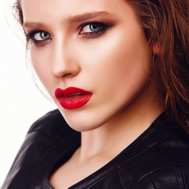 girl with bright make-up  in a rock style - Фото, зображення