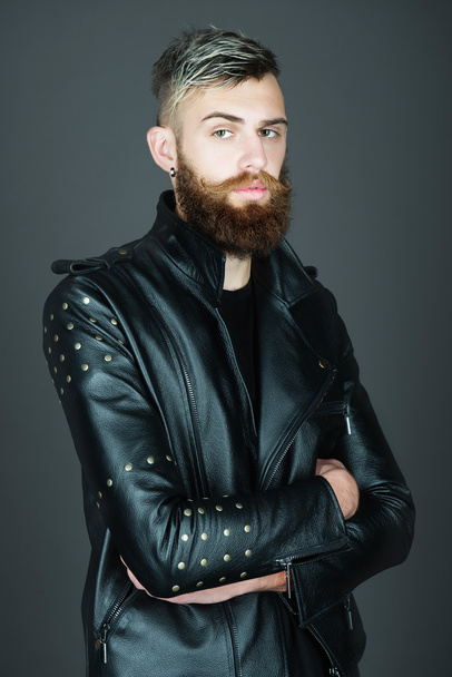 bearded handsome young man - Fotó, kép