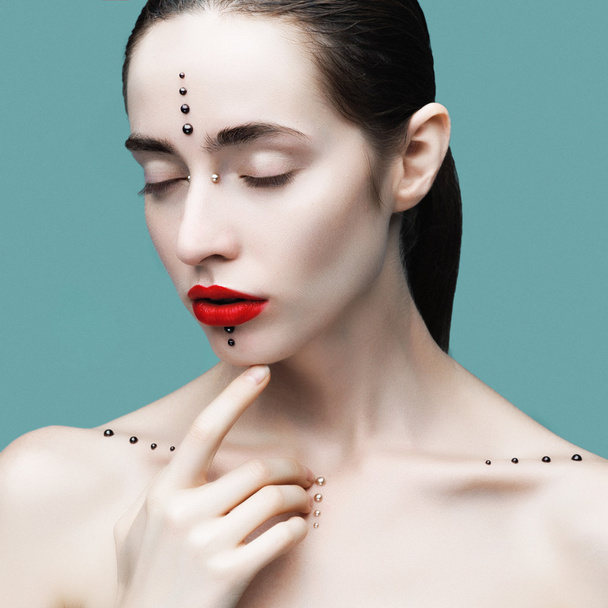 model with modern make up - Foto, Bild
