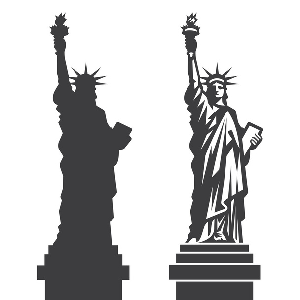 New York Statue of Liberty Vector silhouette - Vector, Image