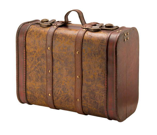 régi bőrönd elszigetelt Vágógörbe - Fotó, kép