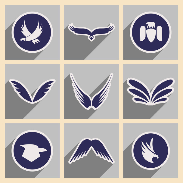 Elegante logo de águila de montaje
 - Vector, imagen