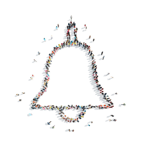 lidé tvar zvonu kreslený - Fotografie, Obrázek