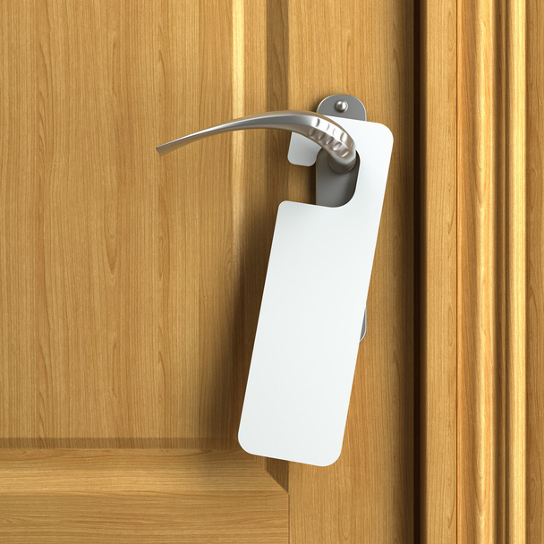White card with copy space on doorknob - Photo, Image