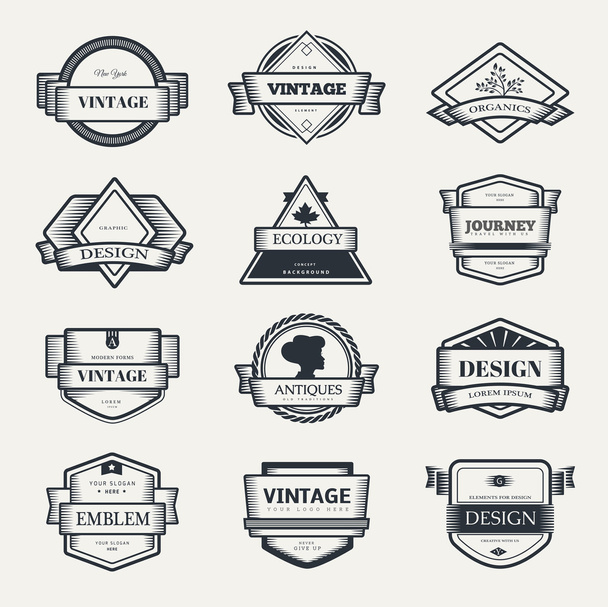 Vector design logo elements template. - Wektor, obraz
