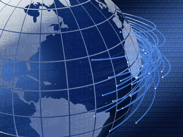 Global telecommunications background design - Foto, afbeelding