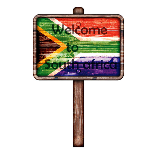 Welkom in Zuid-Afrika teken - Foto, afbeelding