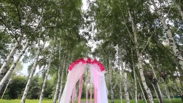 Wedding red archway - Footage, Video