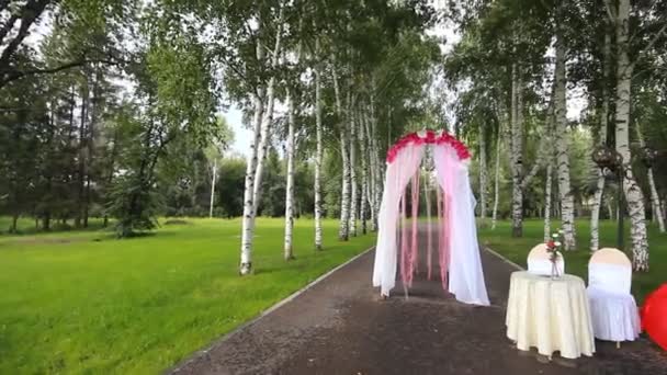 結婚式の赤いアーチ - 映像、動画