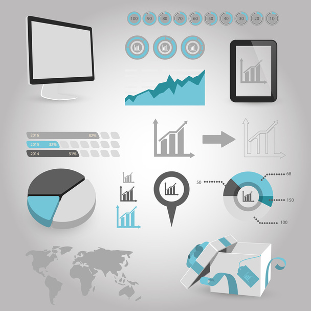 vector illustration of business and finance icon  - Vetor, Imagem