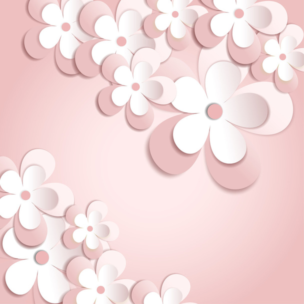 vector background with flowers - Διάνυσμα, εικόνα