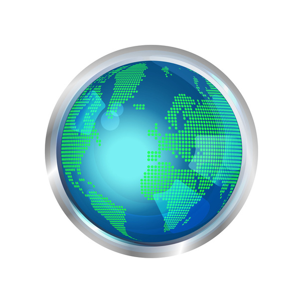 Abstract glass globe icon - Vektori, kuva