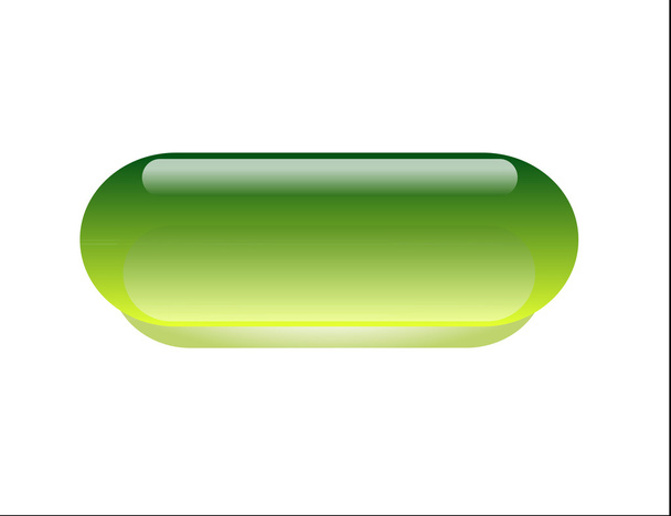 Green Glossy Button - Вектор,изображение