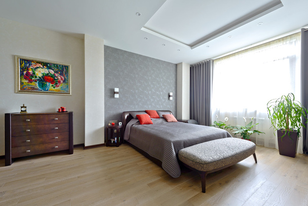 Moderne slaapkamer interieur - Foto, afbeelding