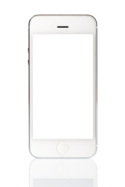 Witte smartphone geïsoleerd - Foto, afbeelding