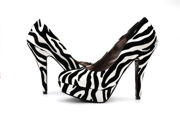 Zebra buty na obcasie - Zdjęcie, obraz