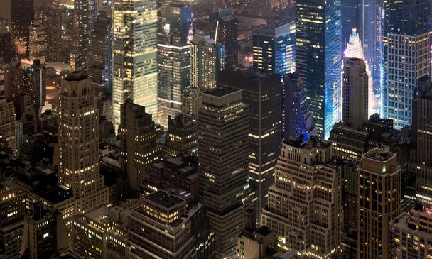 Blick auf die Nacht New York - Foto, Bild